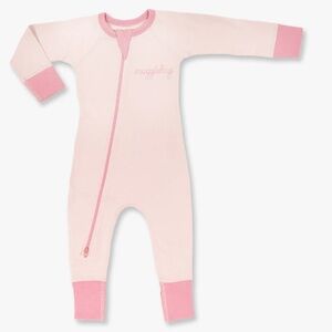 🫐3/$30 NWOT Sapling Organic Pink Footies with Double Zipper size 18-24m